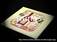 - Bajo relieve en Pasta ceramica con decoupage 2 -